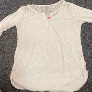 No Boundaries White Crochet Tunic sz. S